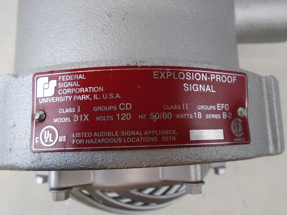 Federal Signal 31X Explosion-Proof Vibrating Horn Signal, 120V